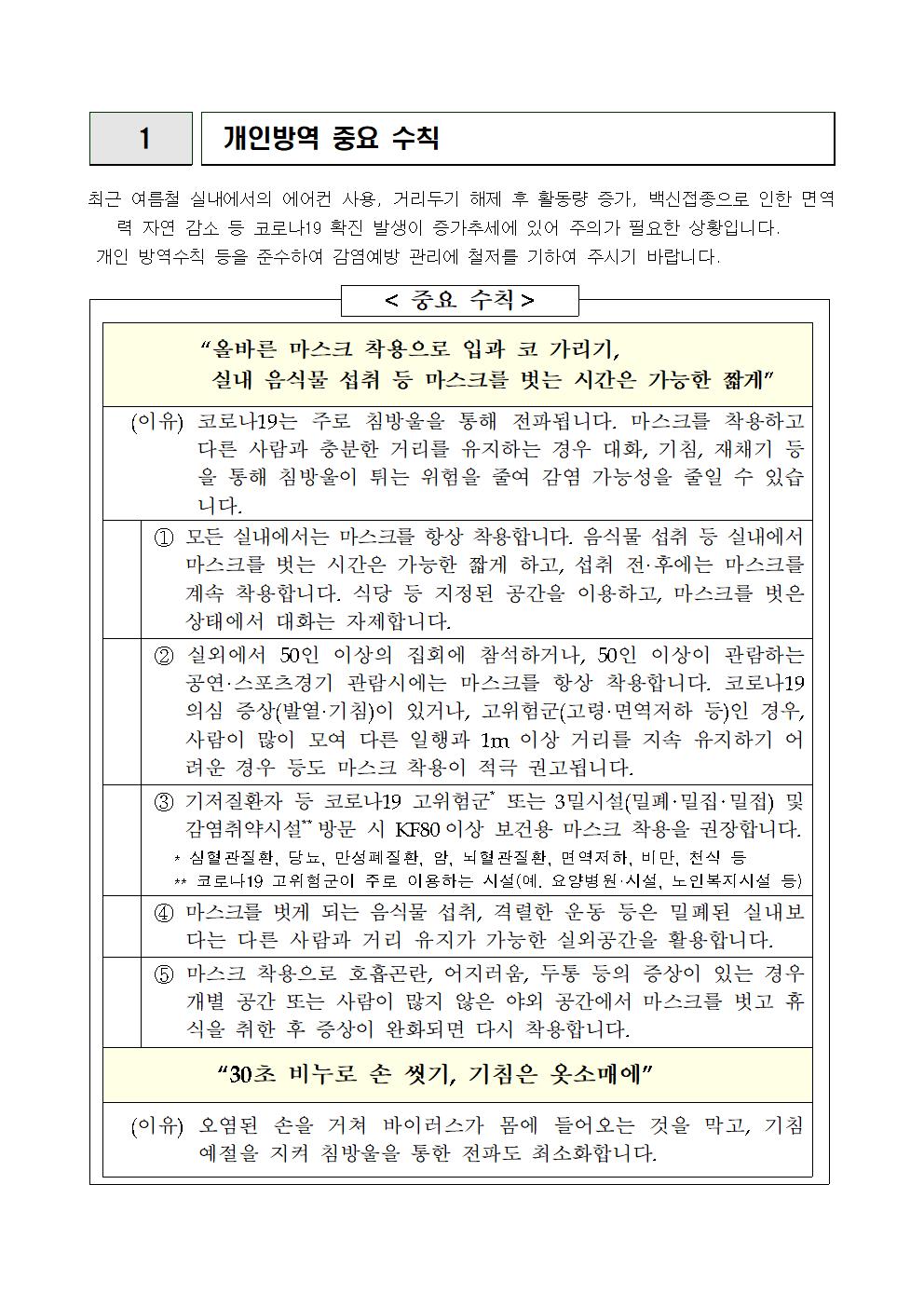 코로나19관련 개인방역수칙안내(2022.7.8)001